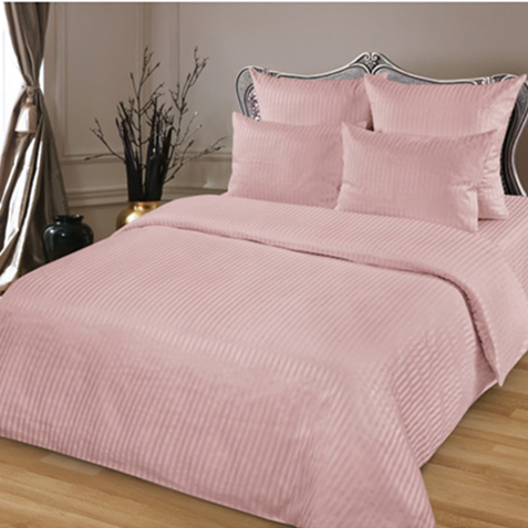 Страйп-сатин розовый