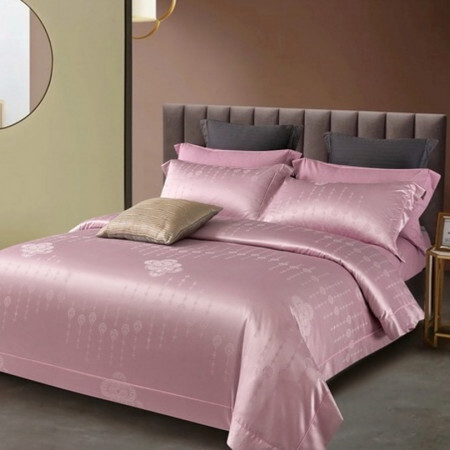 Сатин-Жаккард - розовый